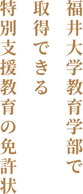 福井大学教育学部で取得できる特別支援教育の免許状